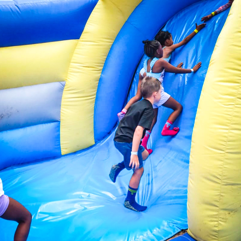 Kids playing on The Gauntlet for Outdoor X 2026 - SA