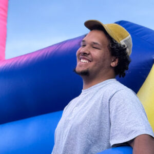 Safety checks and setup process for The Gauntlet inflatable obstacle course before opening